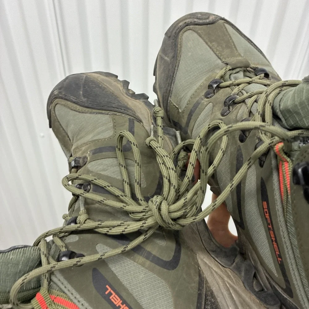 Nortiv 8 Men's Ankle High Waterproof Hiking Boots Outdoor Green Shoes Size 10.5M